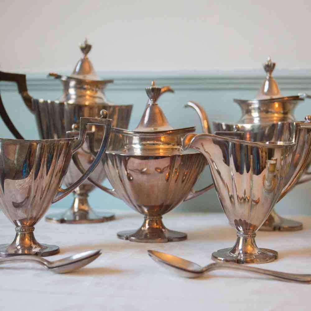 Copper Drinkware on Table