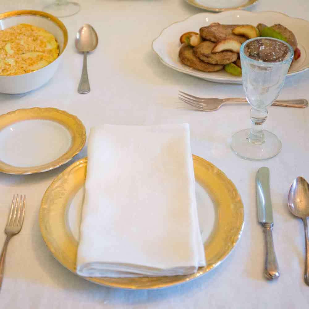 Table Setting with Cups and Plates